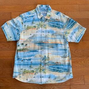 Tommy Bahama Veracruz Cay Isle Vista Hawaiian Camp Shirt Men's L‎ Bon Voyage